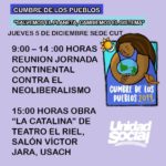 HOY EN LA CUT SE REALIZO LA ULTIMA JORNADA DE LA CUMBRE DE LOS PUEBLOS DONDE PARTICIPAMOS DE LA JORNADA CONTINENTAL CONTRA EL NEOLIBERALISMO.