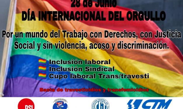 28 DE JUNIO: DIA DEL ORGULLO LGBTIQ.