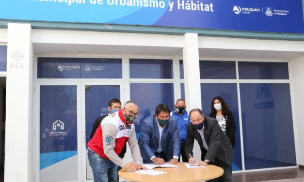 SITRAMUNE Y EL MUNICIPIO FIRMARON UN CONVENIO PARA LA ENTREGA DE 40 LOTES