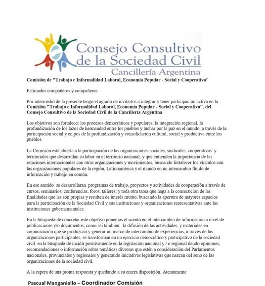EL CONSEJO CONSULTIVO DE LA SOCIEDAD CIVIL CONVOCA.