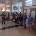 Movilización y reclamo de Fesimubo en el Palacio municipal