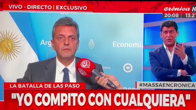 Declaraciones de Sergio Massa en Crónica TV sobre nuestros Proyectos Políticos-Gremiales
