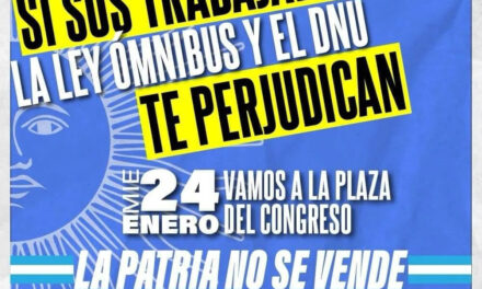 SOLIDARIDAD SINDICAL INTERNACIONAL CON LA MOVILIZACIÓN DEL 24 DE ENERO.