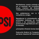 GUATEMALA: CONTINUAN LOS ASESINATOS DE DIRIGENTES SINDICALES.